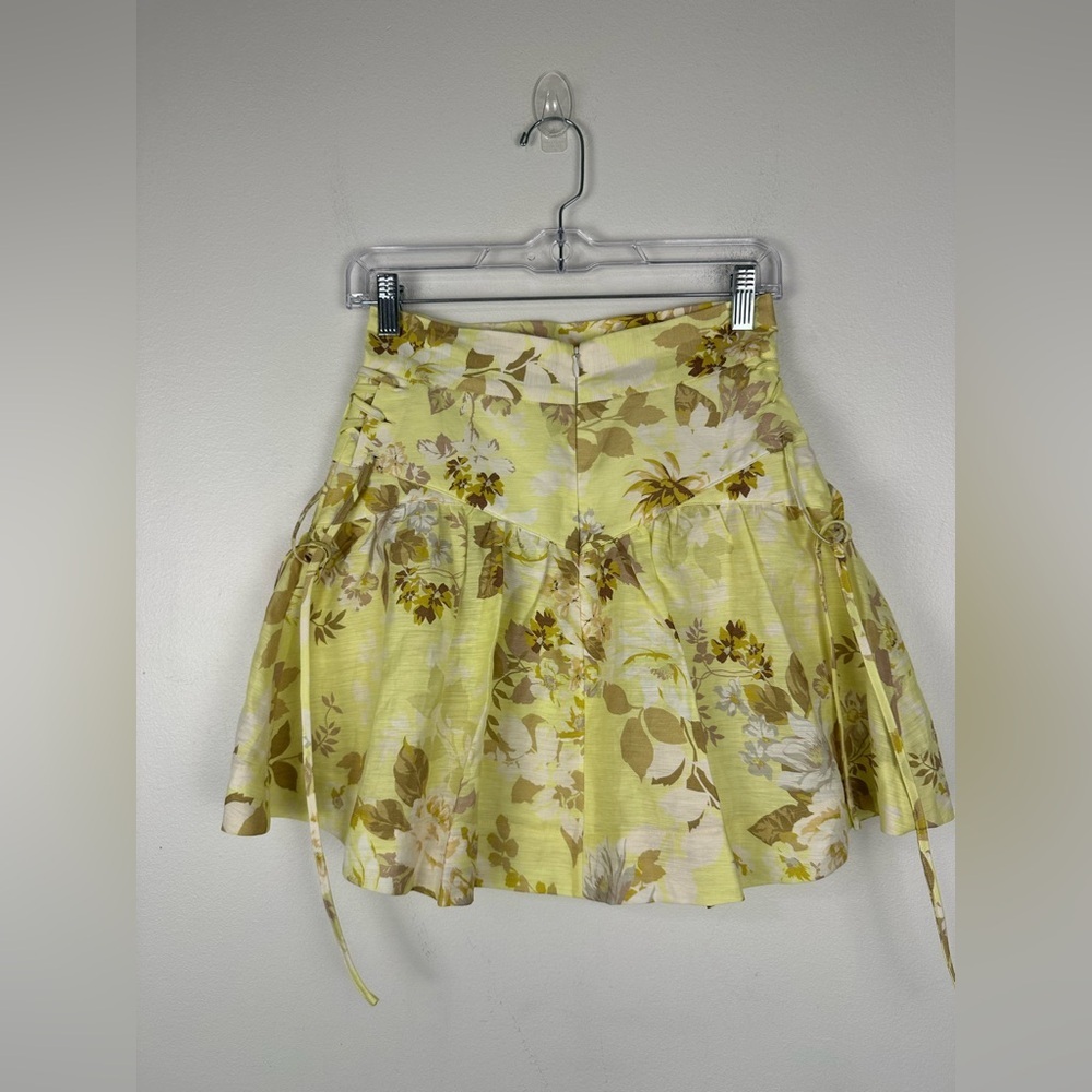 Shona Joy Martina Lace Up‎ Mini Skirt Lemon Lime Women’s Sz 8 NWT - Picture 9 of 12